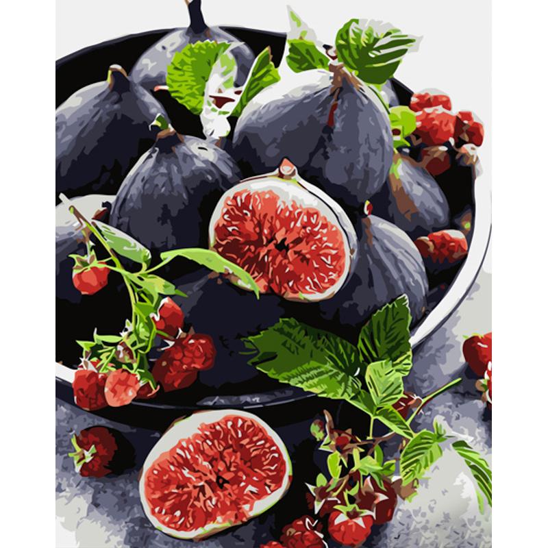 Картина по номерам Strateg Премиум Инжир 40x50 см (GS1186)