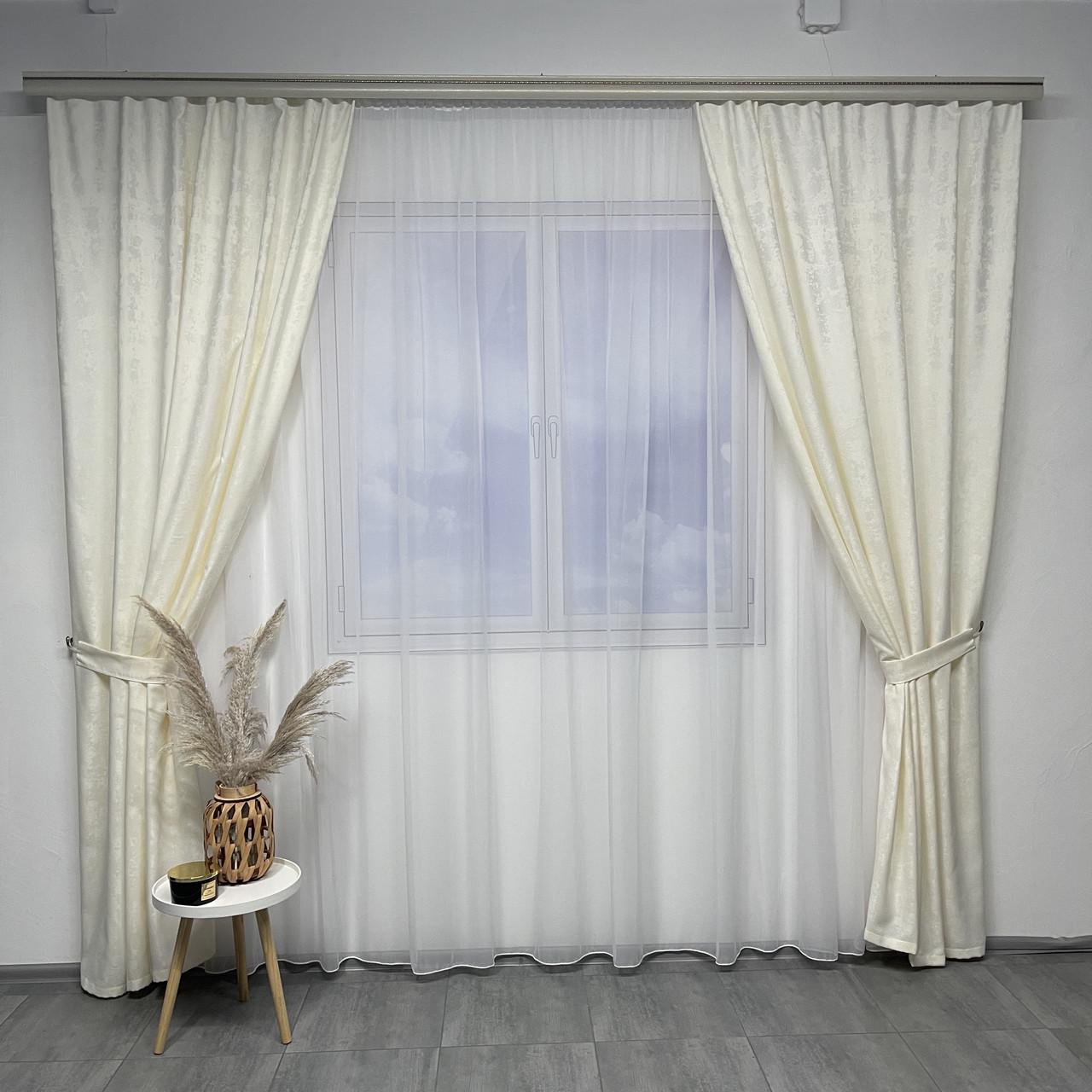 Шторы готовые однотонные Молочный (SH-M23-17)