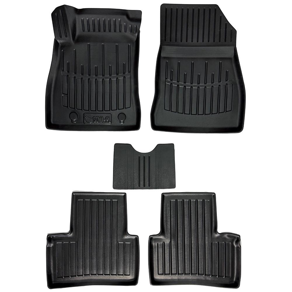 Коврики в салон SOVA-PL для Nissan Juke 2010-2019 резиновые 5 шт. Черный (28800705)