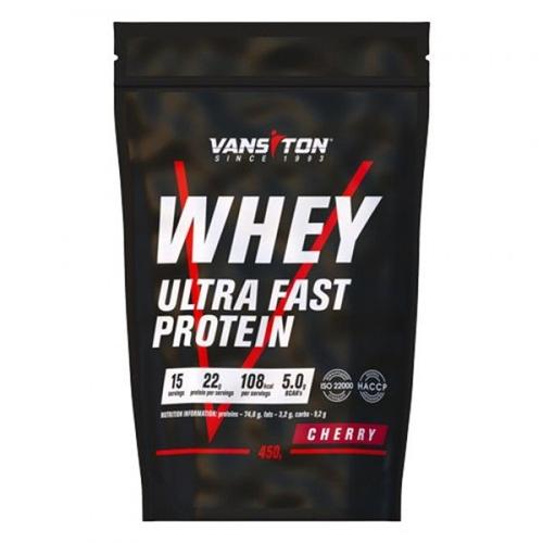 Протеин Vansiton Whey Ultra Fast Protein 450 г 15 порций Cherry - фото 1