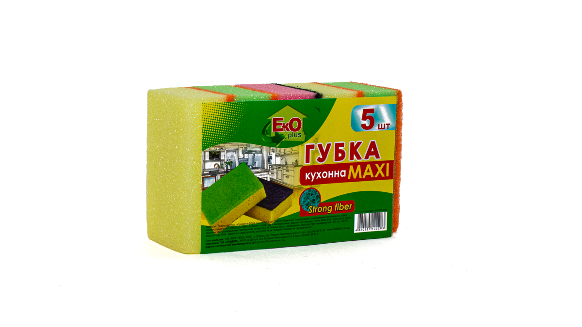 Губка кухонная EkOplus 5 шт. Maxi (3002519305)