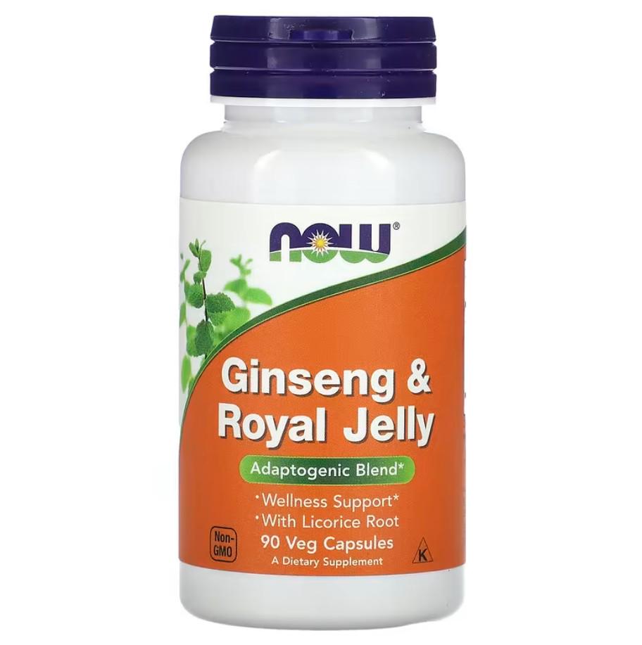 Натуральна добавка Now Foods Ginseng&Royal Jelly 90 капсул