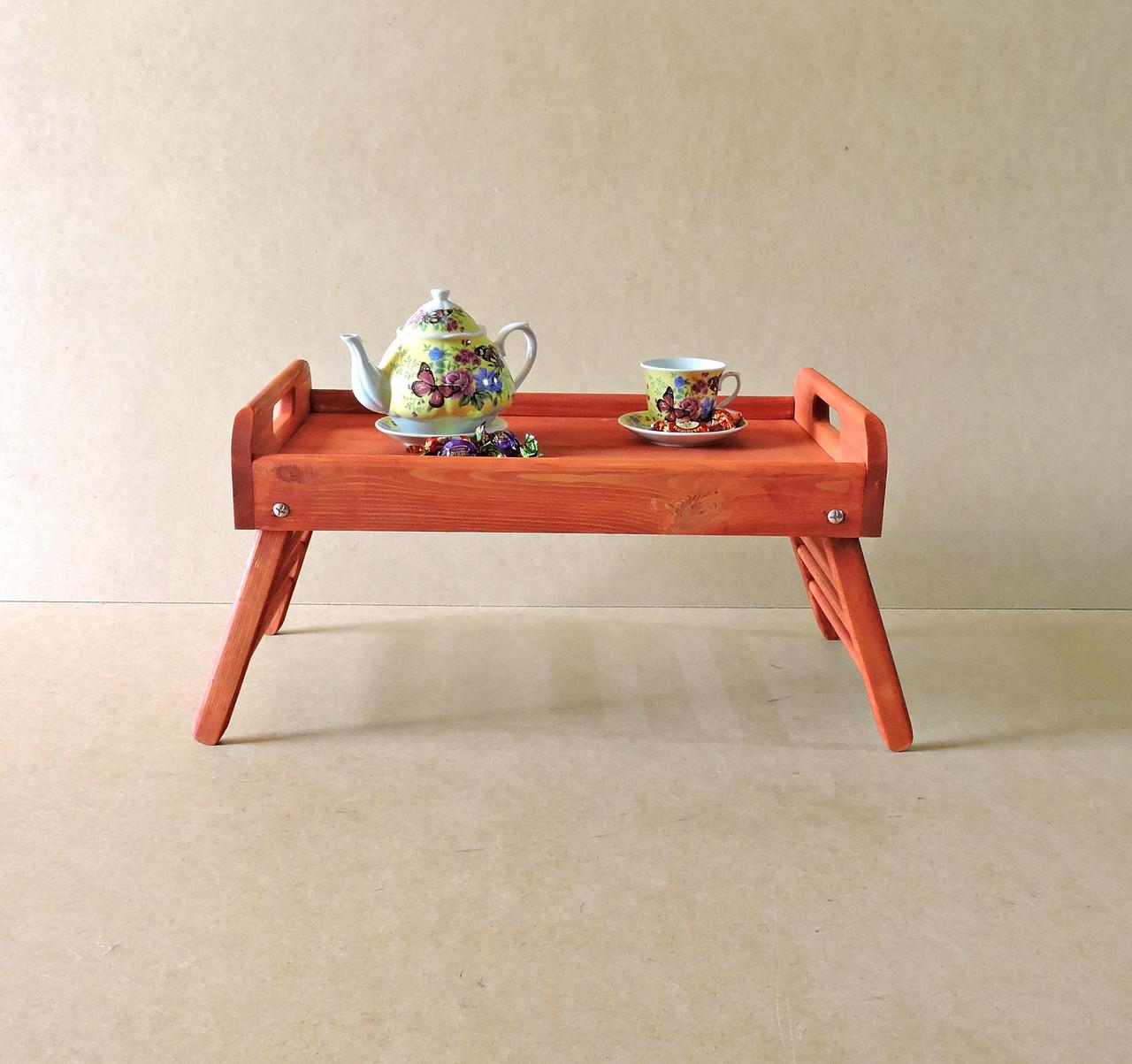 Столик-піднос для сніданку з дерева Вермонт Корал (СТП-000714) - фото 2 Столик-піднос для сніданку з дерева Вермонт Корал (СТП-000714) - фото 2