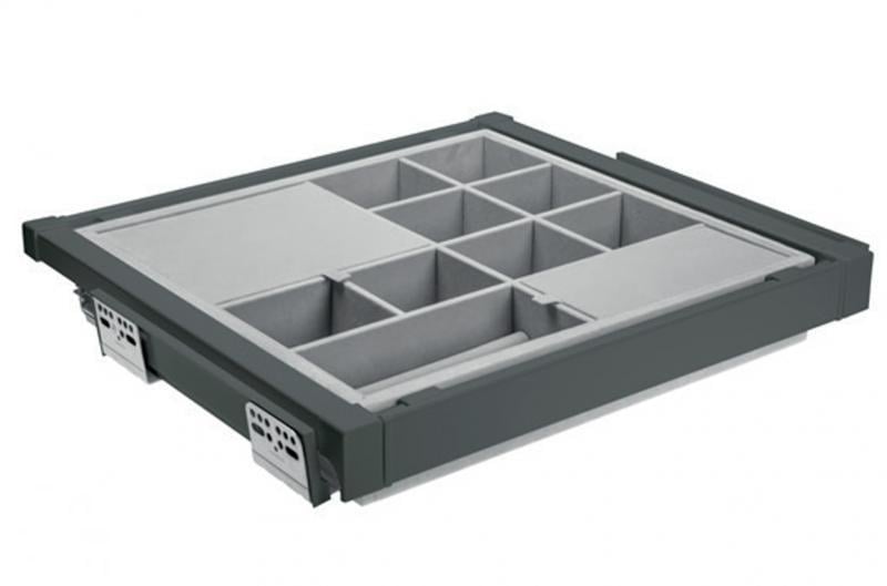 Органайзер GTV Elite с дотягом полного выдвижения 600 мм Графит (WG-PRZEG60-60)