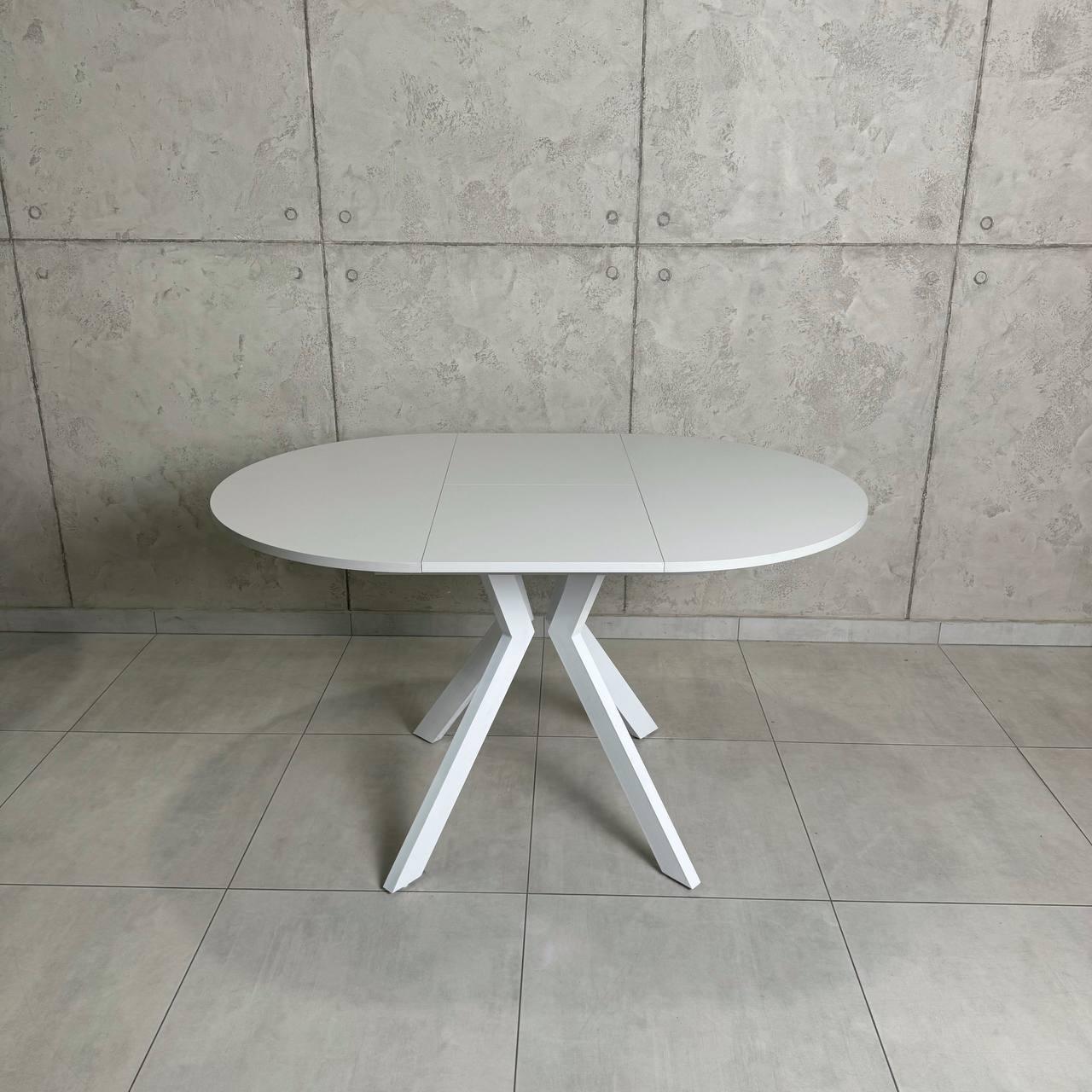 Стол раздвижной круглый Lite D800 Светло-серый/Белый мат (УТП026646) - фото 2 Стол раздвижной круглый Lite D800 Светло-серый/Белый мат (УТП026646) - фото 2