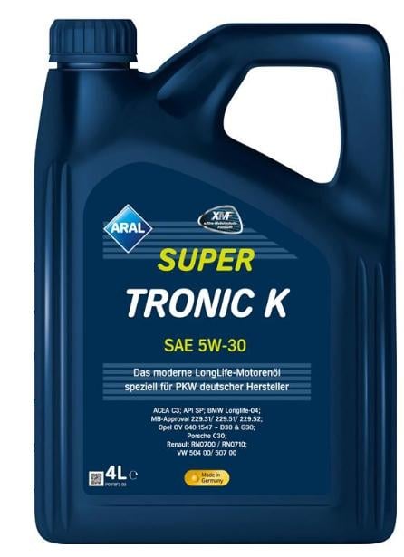 Моторна олива ARAL SuperTronic K C3 SP 5W-30 4 л (15CBE6)