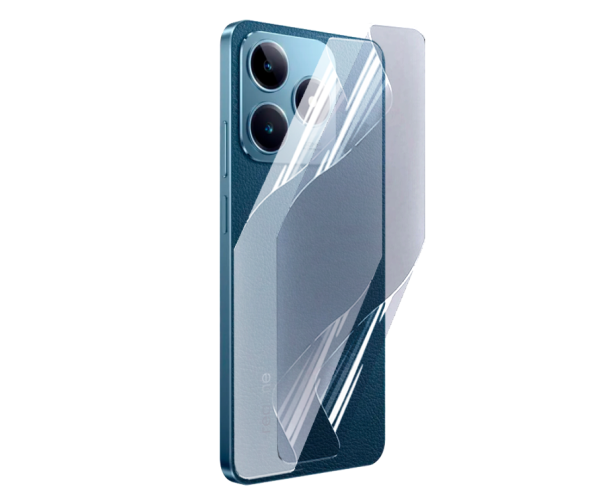 Противоударная гидрогелевая пленка Hydrogel Film для Realme C63 на заднюю панель, Transparent