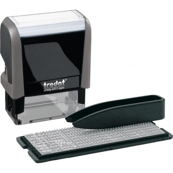 Штамп самонабірний Trodat 38х14 мм 3 рядки Сірий  (4911 P4 Т/3 сіра)