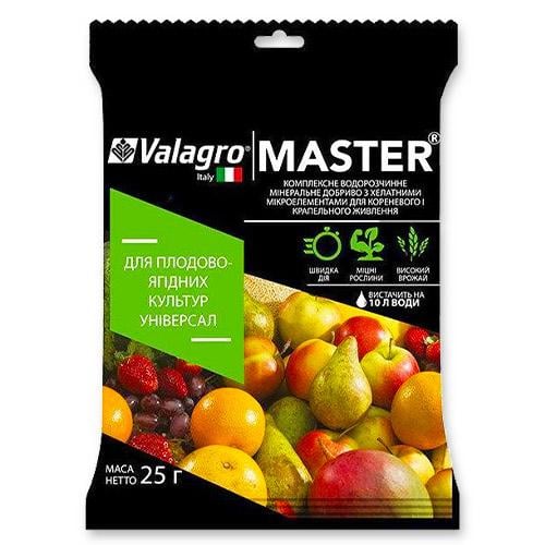 Удобрение минеральное Florium Master комплексное для плодово-ягодных культур 25 г (NPK 20.20.20)