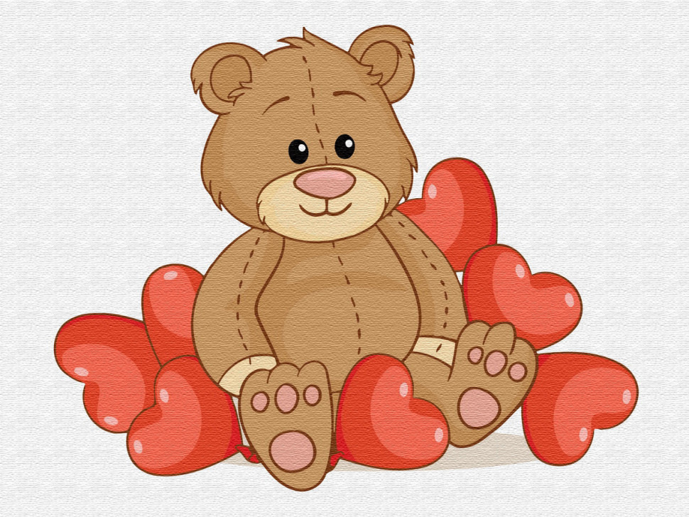 Детская Картина по номерам Brushme Любимый мишка MEX6424) Детская Картина по номерам Brushme Любимый мишка MEX6424)