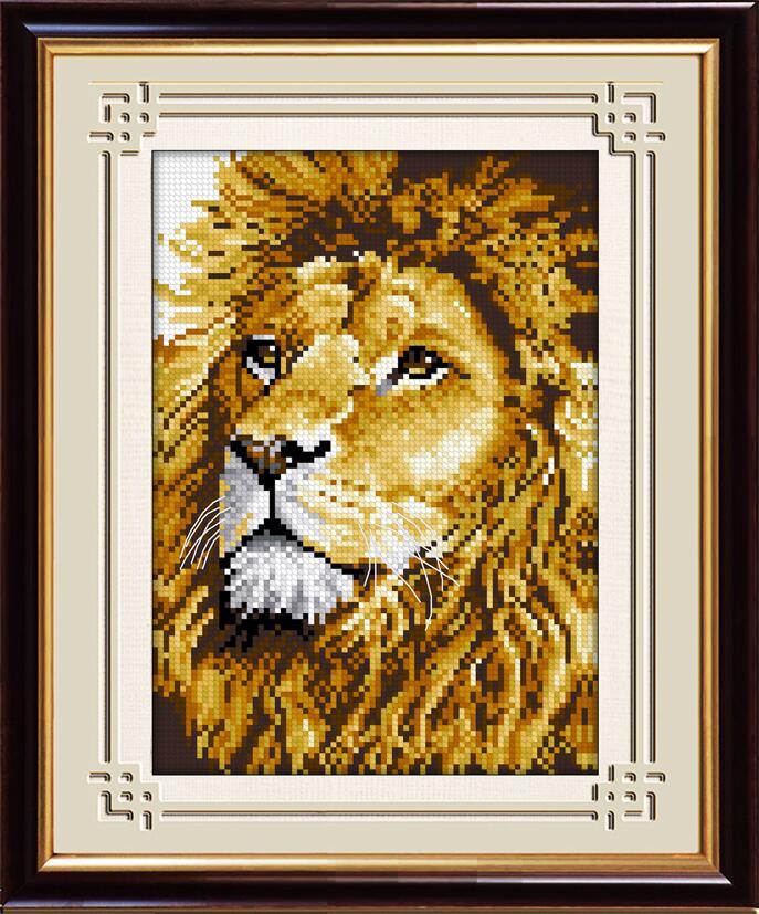 Алмазна мозаїка Dream Art Лев 20x28 см (1226194459)