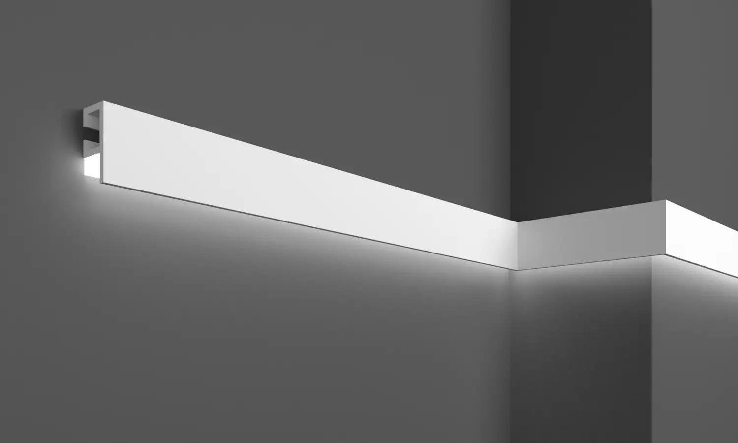 ᐉ Молдинг дюрополимерный Grand Decor для LED освещения 48x22x2000 мм ...