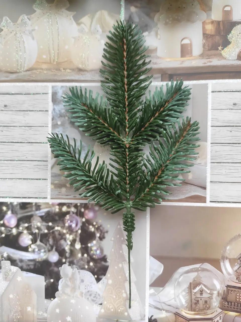 Ветвь елки литая №3 50 шт. Зелено-голубой Ветвь елки литая №3 50 шт. Зелено-голубой