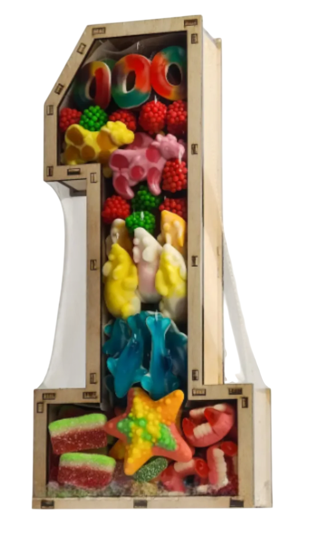 Подарочный бокс сладкий Цифра ДВП 1 с желе (2507987731)