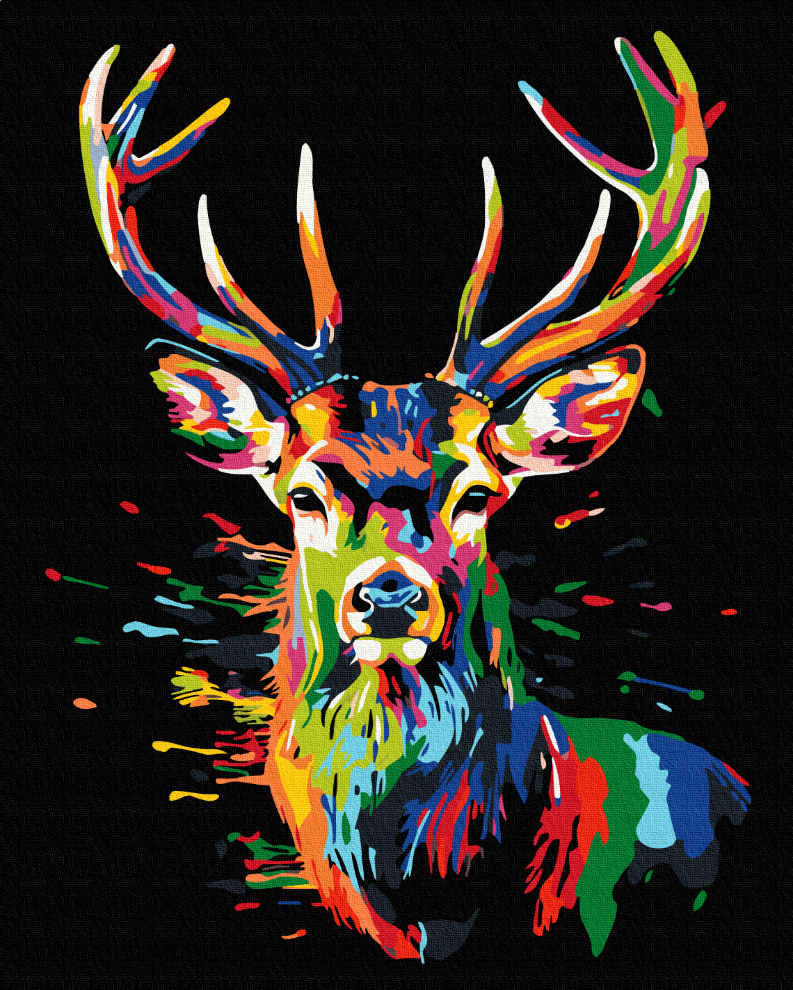 Картина по номерам Brushme Разноцветный олень 40x50 см (BSB0020) Картина по номерам Brushme Разноцветный олень 40x50 см (BSB0020)
