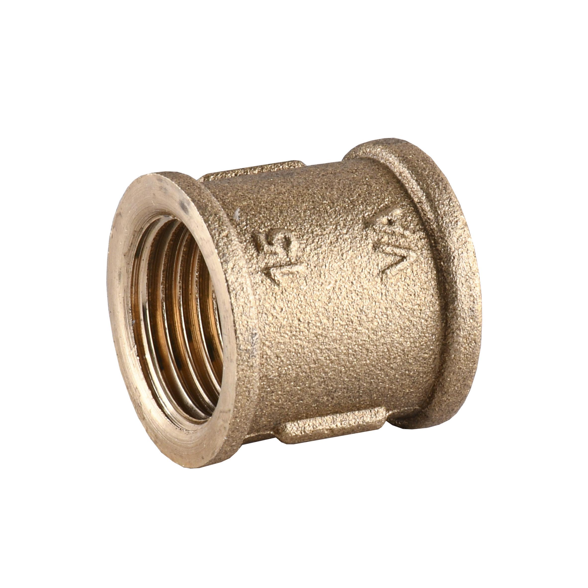 Муфта латунная VA 1/2" ВРх1/2" ВР штампованная (А0305А)