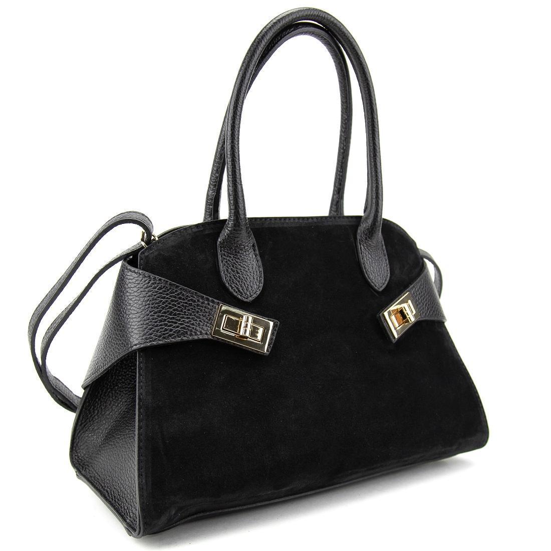 Сумка женская замшевая классическая Firenze Italy F-IT-7688-1A-S Черный (2768688800)