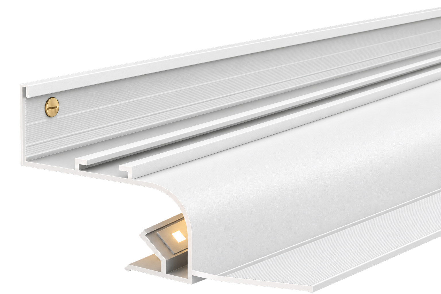 Профиль теневого шва ProfiLuxe SVT-301 с полкой для LED-подсветки 25x2500 мм Белый (37983884)