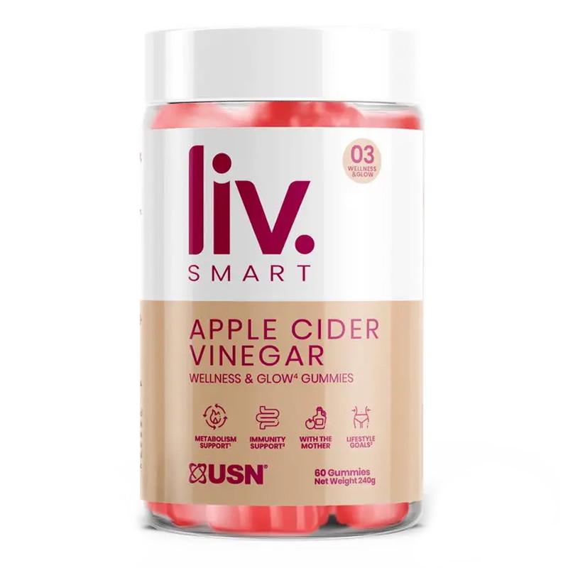 Уксус яблочный USN LivSmart Apple Cider Vinegar Gummies 60 жевательных конфет (23124-01)