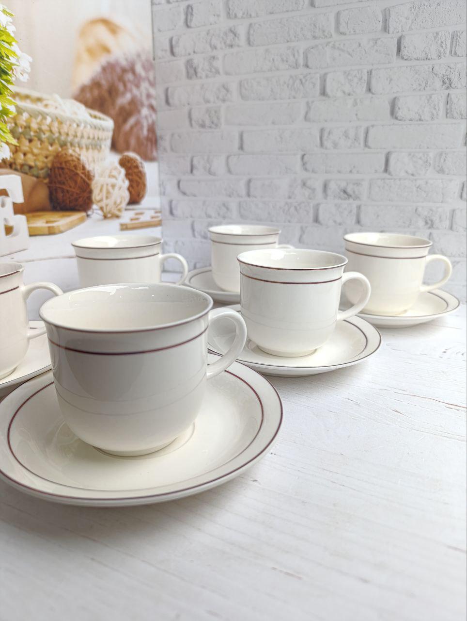 Сервіз чайний SNT Золота лілія порцеляна 250 мл 12 пр. (15105) - фото 2 Сервіз чайний SNT Золота лілія порцеляна 250 мл 12 пр. (15105) - фото 2