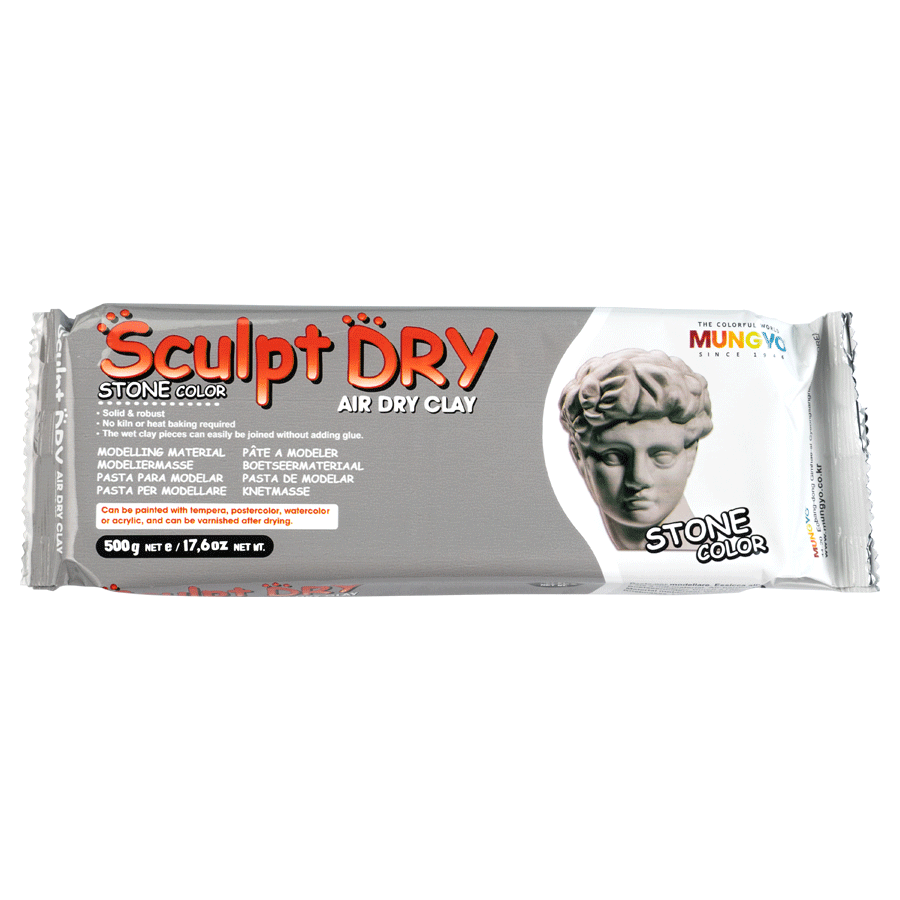 Глина полимерная самозастывающая Mungyo Sculpt Dry 500 г Серый (MS500)