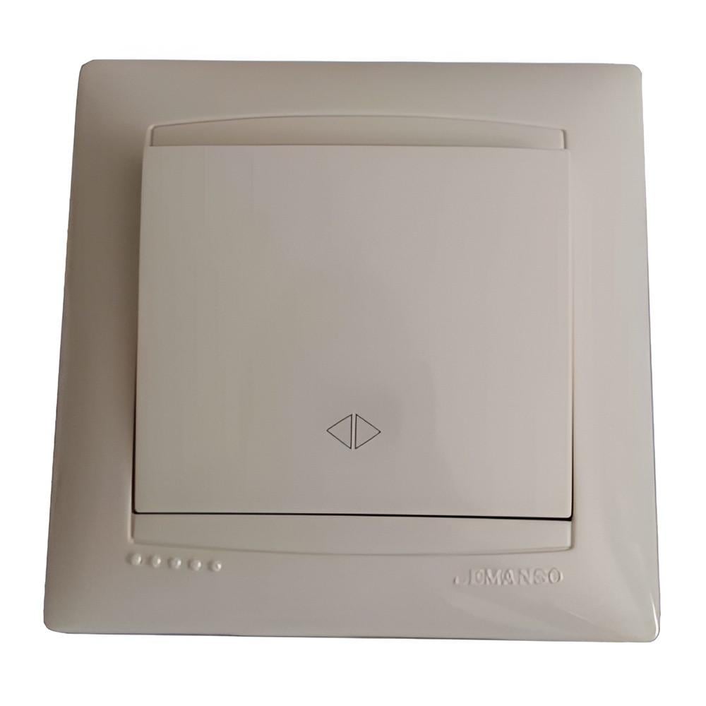 Выключатель одноклавишный Lemanso Сакура промежуточный Кремовый (LMR1130)