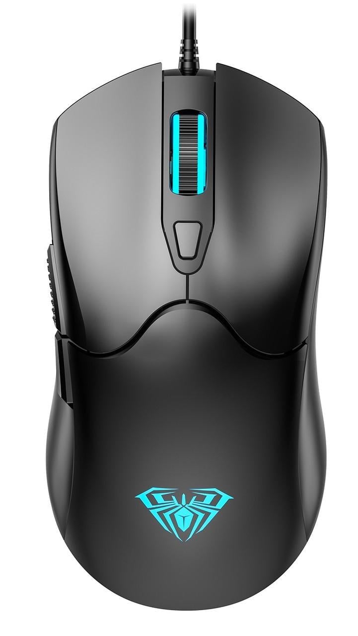 Миша Aula S13, чорний, USB, 3600 dpi, кнопки 6 шт., RGB, підключення дротове, кабель 1.5 м (6948391212906)