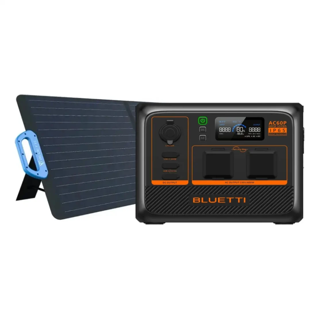 Сонячна станція Bluetti AC60P з панеллю BLUETTI 200W 504 Вт*г 600 Вт (AC60P + PV200) - фото 2