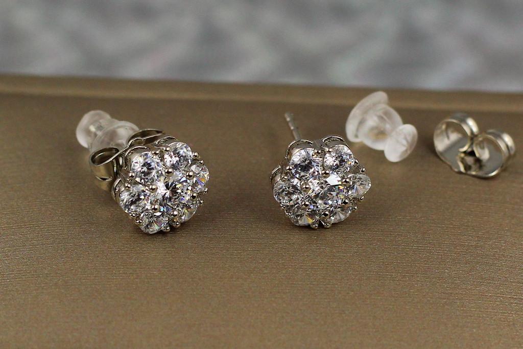 Серьги Xuping Jewelry Соцветие 9 мм Серебристый