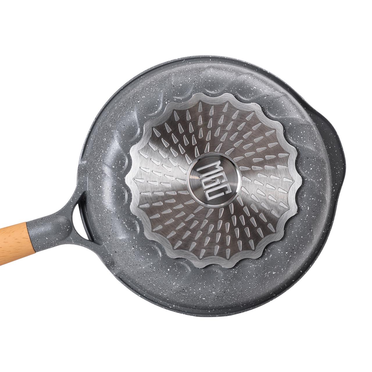 Сковорода алюмінієва MGC з мармуровим антипригарним покриттям 1,8 л 24 см Сірий - фото 3 Сковорода алюмінієва MGC з мармуровим антипригарним покриттям 1,8 л 24 см Сірий - фото 3