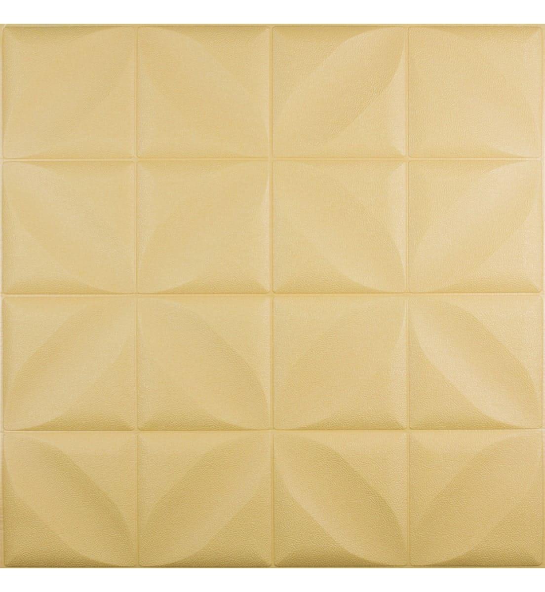 3D-панель декоративна самоклейна Зірки 700x700x8 мм Бежевий (190)