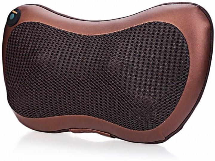 Подушка массажная Massage Pillow для шеи и спины Коричневый - фото 3