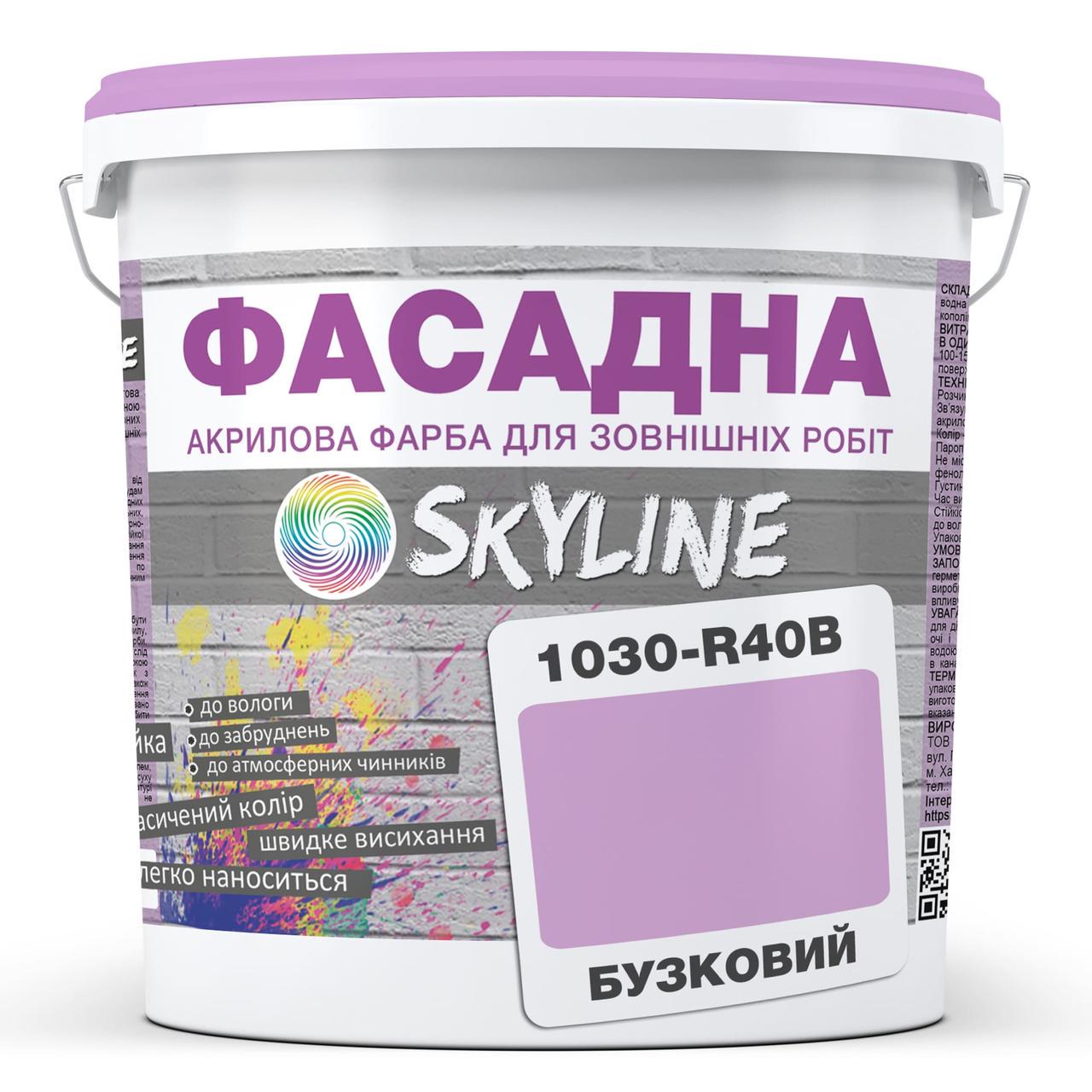 Краска фасадная Skyline 1030-R40B акрил-латексная 10 л Сиреневый - фото 1