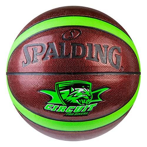 М'яч Spalding №7 PU Circuit баскетбольний Зелений неон - фото 1