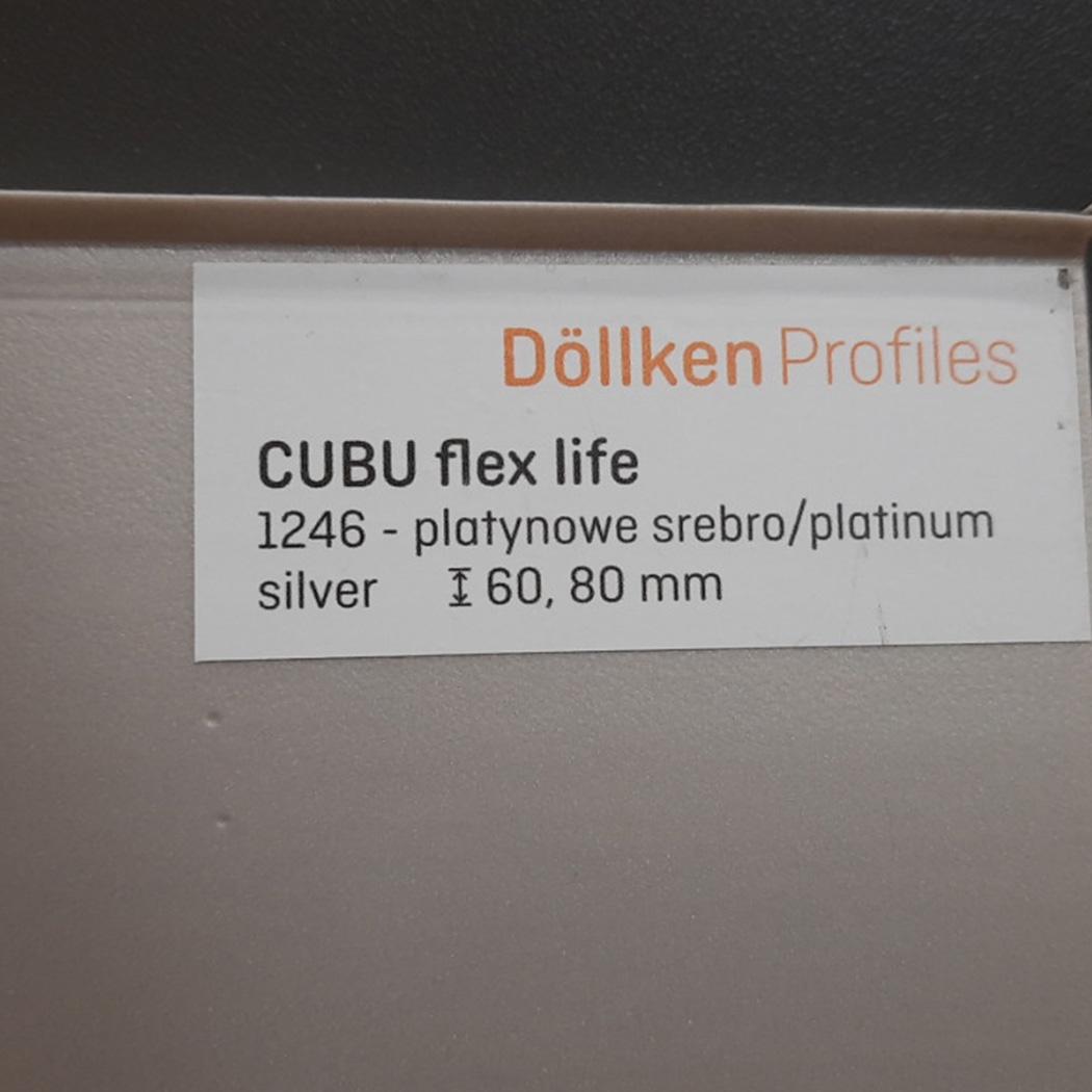Плинтус Doellken Cubu flex life 1246 60 мм 2,5 м Платина/Серебряный - фото 2