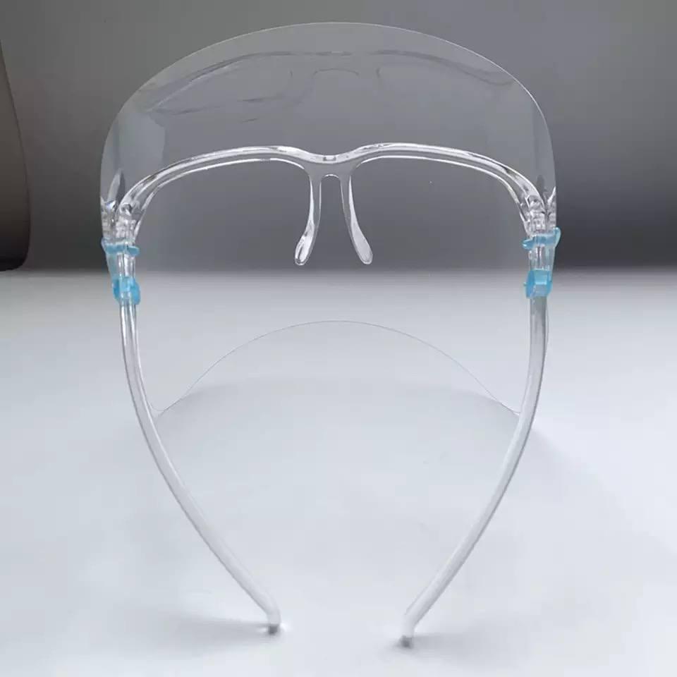 Защитный экран щиток с очками Face Shield glasses прозрачный для лица - фото 7