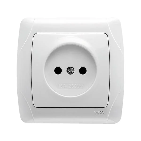 Розетка одинарная Viko Carmen без заземления Белый (90561007)