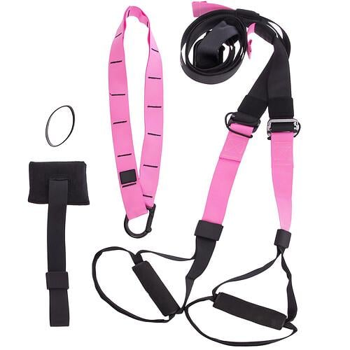 Тренировочные петли SP-Sport FI-6433 Черно-розовый (31105354)