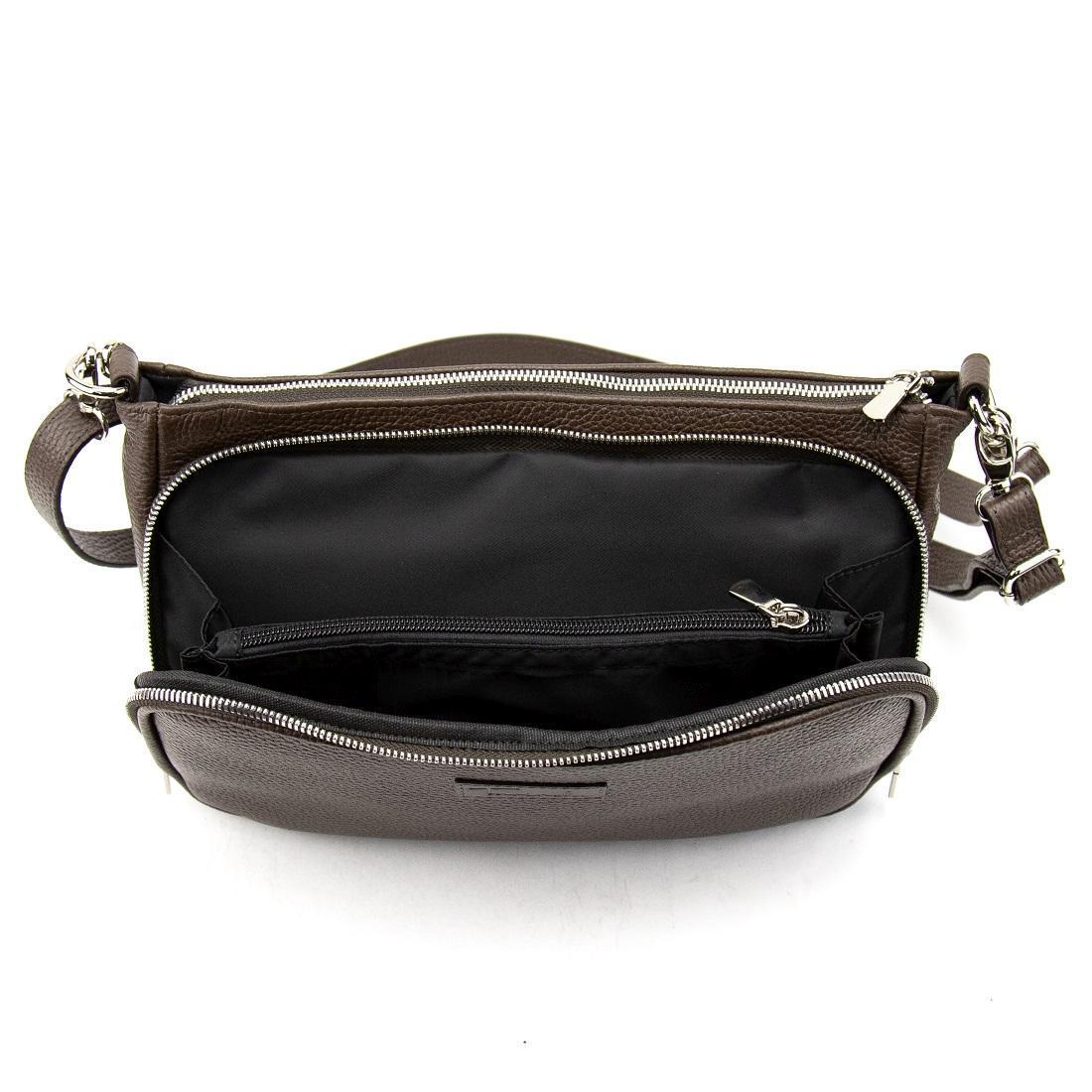 Жіноча сумка шкіряна кросбоді Tavinchi CH-001DB-FL Коричневий (2776862196) - фото 7 Жіноча сумка шкіряна кросбоді Tavinchi CH-001DB-FL Коричневий (2776862196) - фото 7