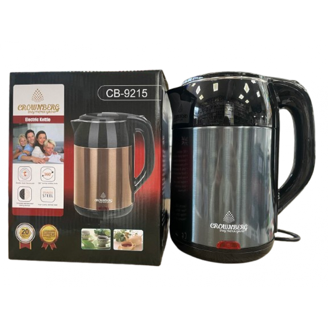 Электрочайник Crownberg CB-9215 дисковый с базой с индикатором (ML-04300)