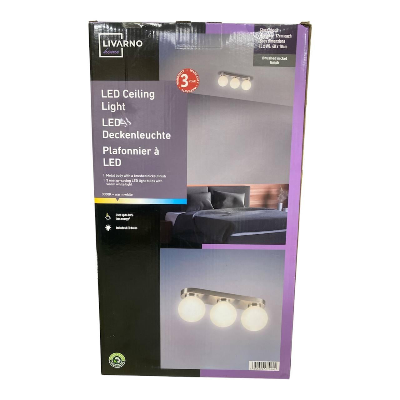 Светильник потолочный LED LIVARNO home 3 плафона Светильник потолочный LED LIVARNO home 3 плафона
