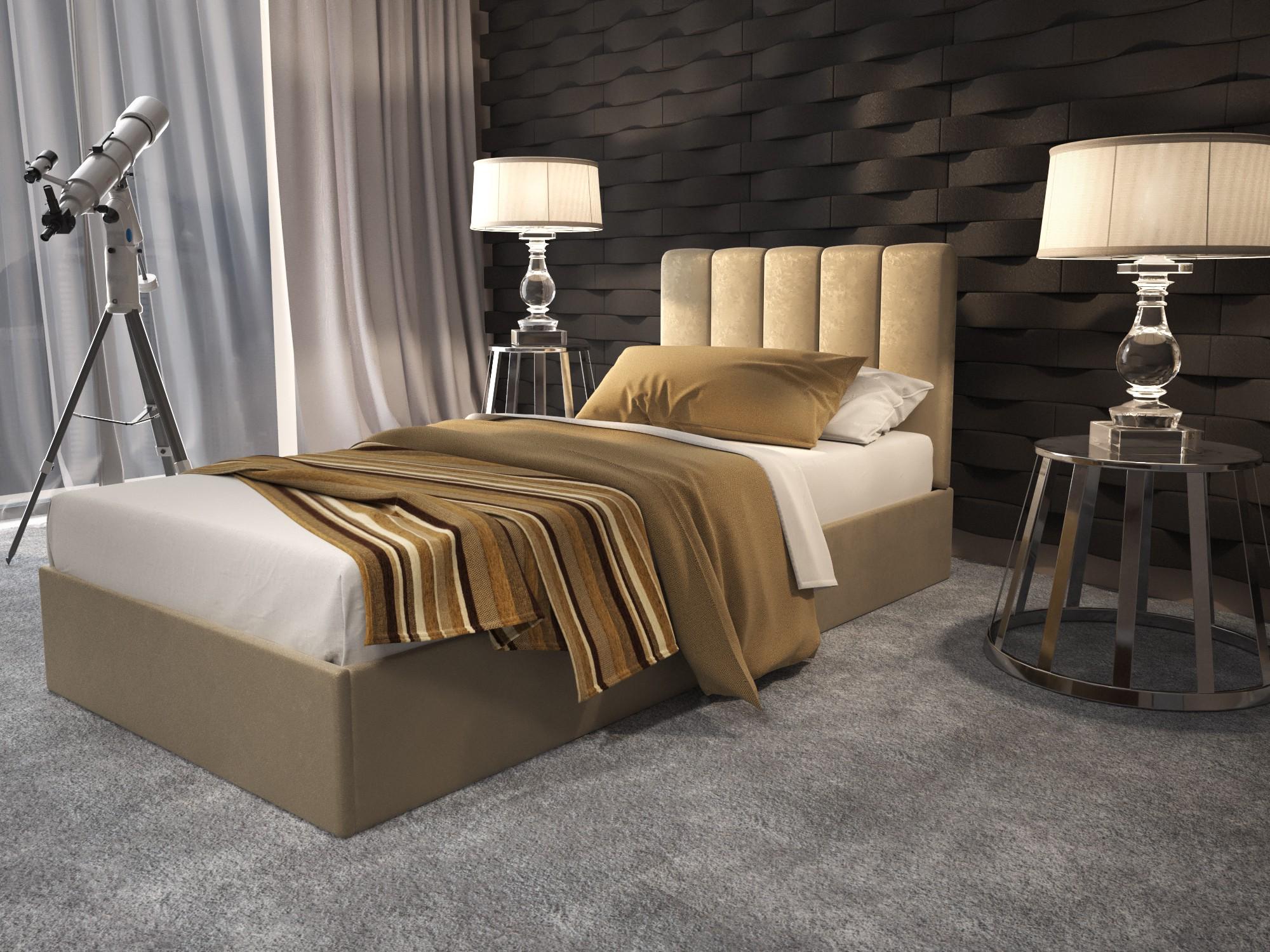 Кровать BacardiDesign без подъемного механизма 80х190 см Бежевый (sent_157) - фото 2 Кровать BacardiDesign без подъемного механизма 80х190 см Бежевый (sent_157) - фото 2
