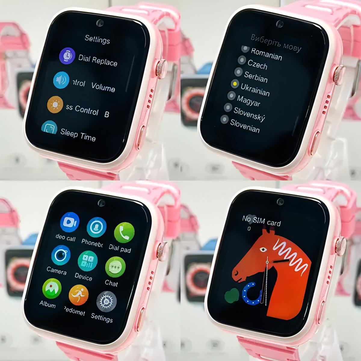 Смарт-годинники дитячий Smart Watch XO H130 GPS Children's Intelligent 4G Рожевий - фото 4