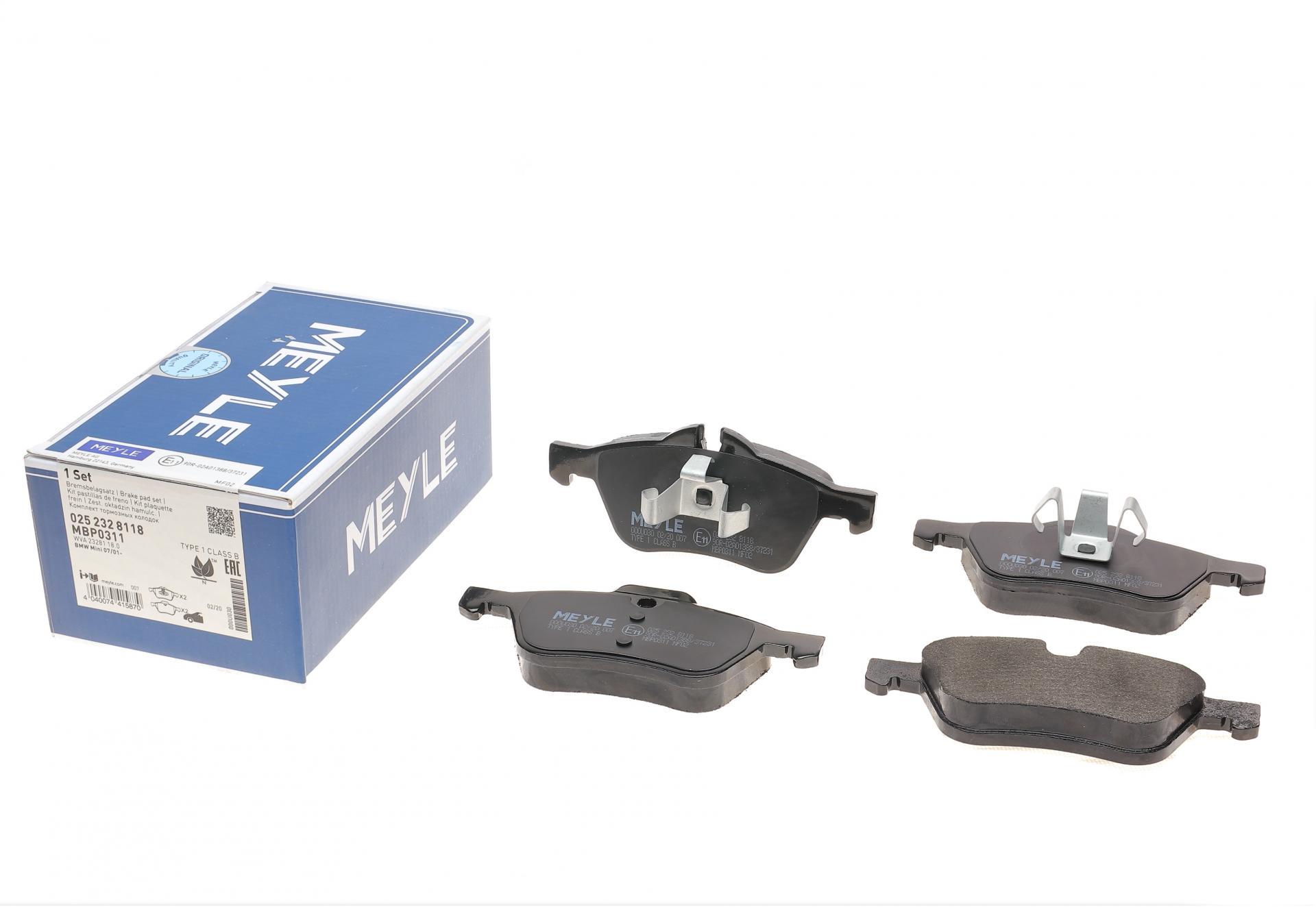 Колодки гальмівні передні Meyle для Mini Mini Cooper 01-06 (025 232 8118)