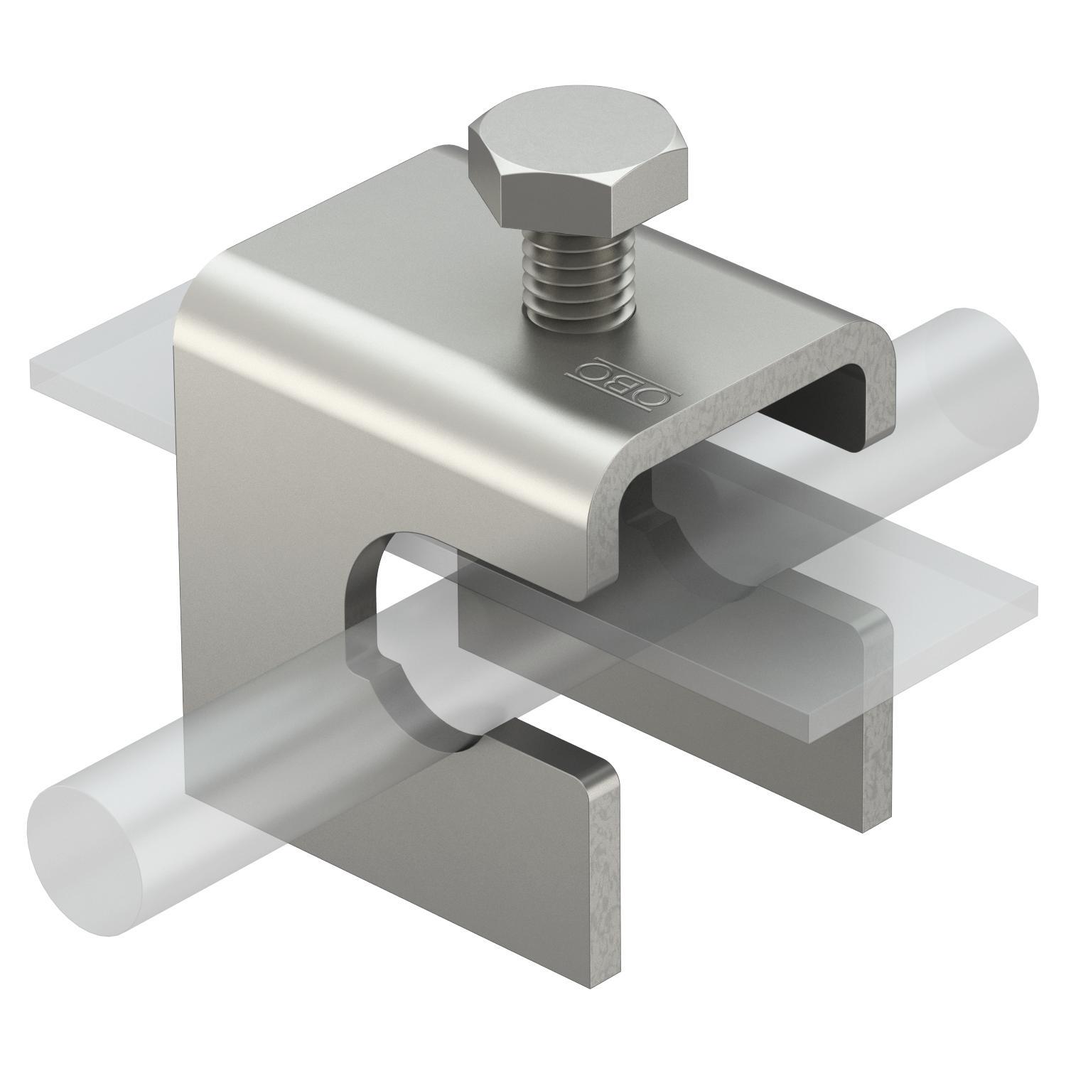 Соединитель заземления универсальный OBO bettermann Vario прут ø 8-14 мм для плоского проводника 30x5 мм (5014476)