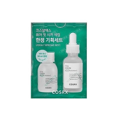 Набор успокаивающих средств Cosrx Pure Fit Cica Serum 30 мл и Cica Toner 30 мл Special Set для чувствительной кожи