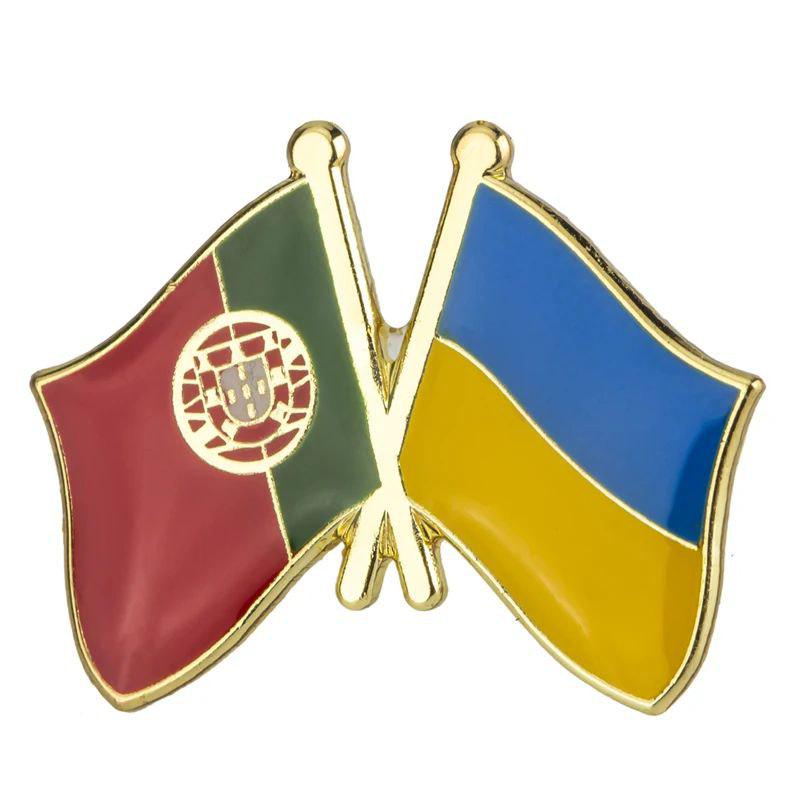 Значок двойной Friendship Flag Украина/Португалия (18819350)