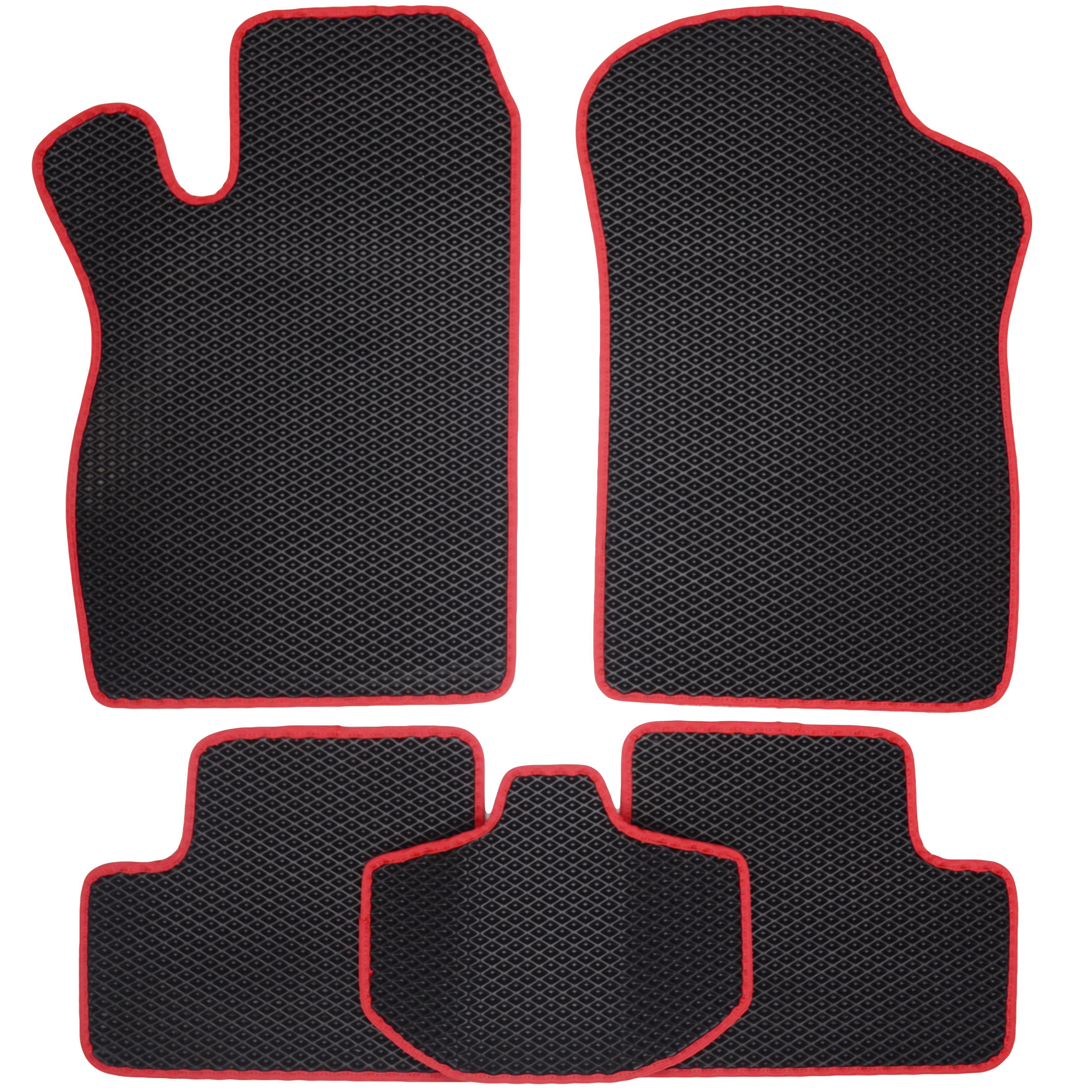 Коврики в салон Kinetic для Lada 2013+2015/1997-2012 EVA-полимерные с красной тесьмой Черный (167204) Коврики в салон Kinetic для Lada 2013+2015/1997-2012 EVA-полимерные с красной тесьмой Черный (167204)