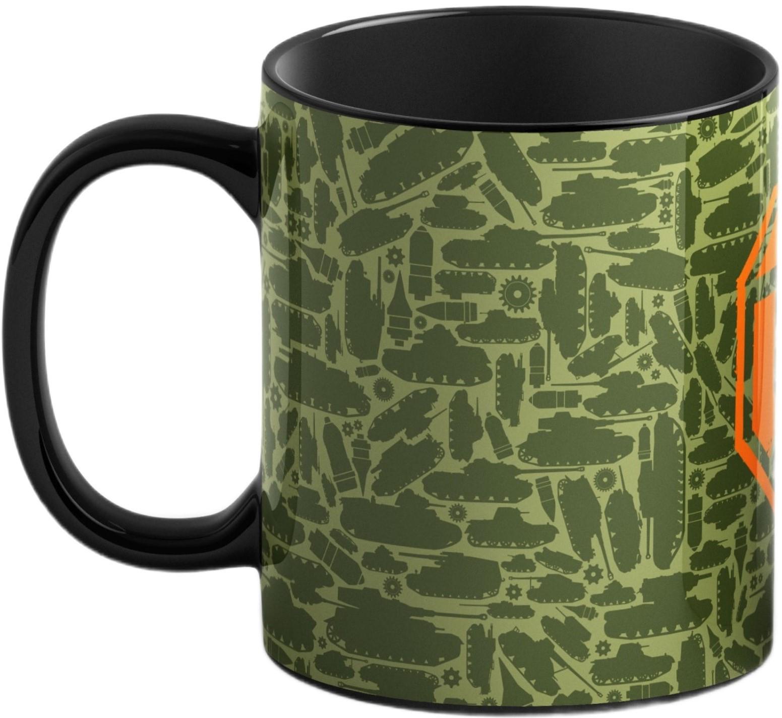 Чашка керамическая Good Loot WoT Pattern Heat с принтом 520 мл Зеленый (601355) - фото 2