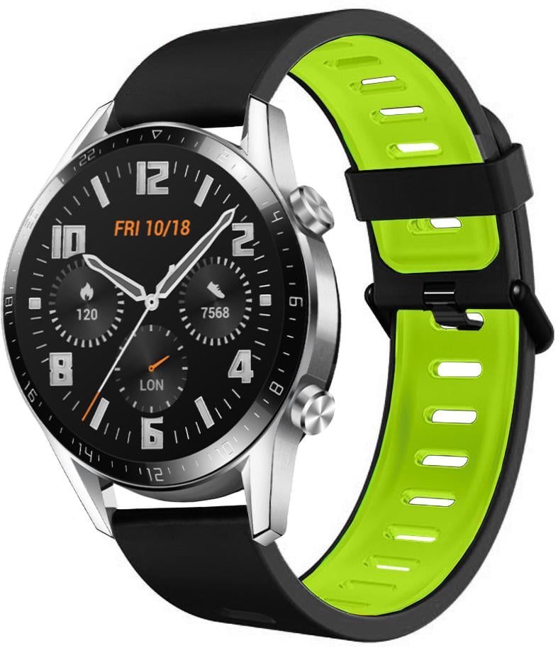 Ремешок Traf для Huawei Watch GT/GT2 22 мм Black/Green (20428)